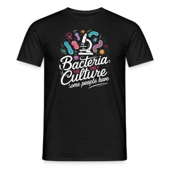 Microbiologiste Microbiologie Laboratoire Biologie des staphylocoques - T-shirt homme - noir - Devant - AI Model Male 178 light (178cm)