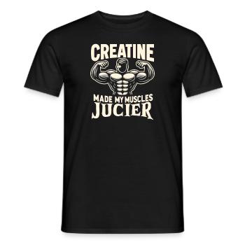 Bodybuilding, Powerlifting, Weightlifting, Fitness - Men's T-Shirt - black - Front - AI Model Male 178 light (178cm)
