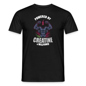 Musculation, Powerlifting, Haltération, Fitness - T-shirt homme - noir - Devant - AI Model Male 178 light (178cm)