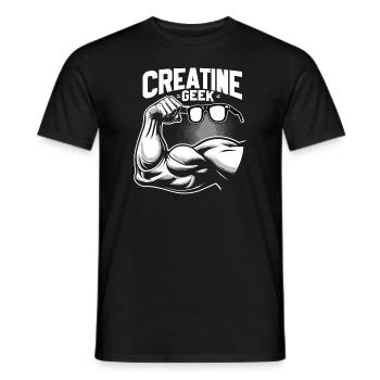 Bodybuilding, Powerlifting, Weightlifting, Fitness - Men's T-Shirt - black - Front - AI Model Male 178 light (178cm)