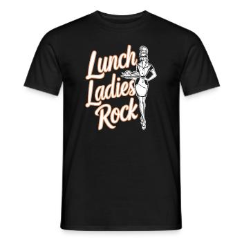 School Lunch Lady Schularbeiterin In Der Cafeteria - Männer T-Shirt - Schwarz - Vorne - AI Model Male 178 light (178cm)