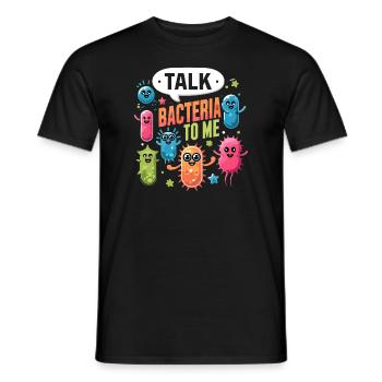 Microbiologiste Microbiologie Laboratoire Biologie des staphylocoques - T-shirt homme - noir - Devant - AI Model Male 178 light (178cm)