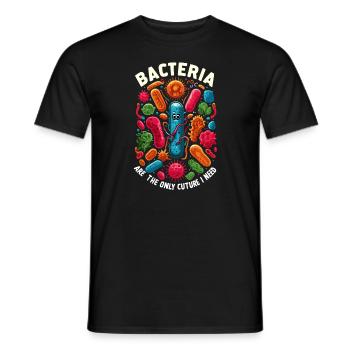 Microbiologiste Microbiologie Laboratoire Biologie des staphylocoques - T-shirt homme - noir - Devant - AI Model Male 178 light (178cm)