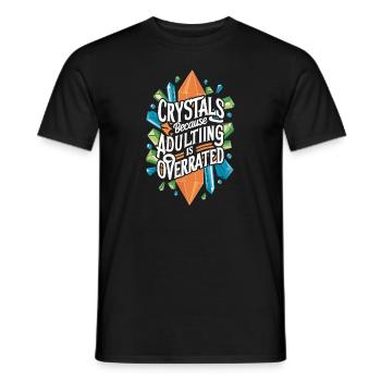 Crystal Healing Crytal Crystals and Stones - Men's T-Shirt - black - Front - AI Model Male 178 light (178cm)