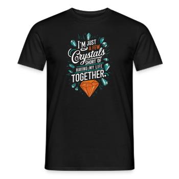 Crystal Healing Crytal Crystals and Stones - Men's T-Shirt - black - Front - AI Model Male 178 light (178cm)
