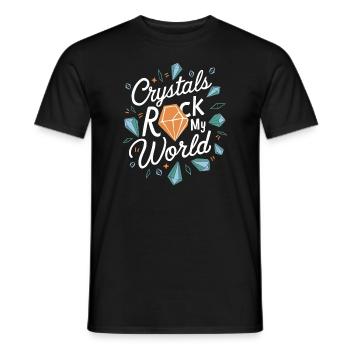 Crystal Healing Crytal Crystals and Stones - Men's T-Shirt - black - Front - AI Model Male 178 light (178cm)