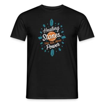 Crystal Healing Crytal Crystals and Stones - Men's T-Shirt - black - Front - AI Model Male 178 light (178cm)