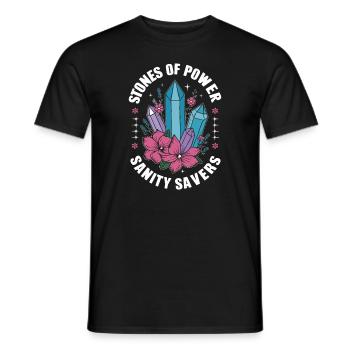Crystal Healing Crytal Crystals and Stones - Men's T-Shirt - black - Front - AI Model Male 178 light (178cm)