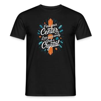 Crystal Healing Crytal Crystals and Stones - Men's T-Shirt - black - Front - AI Model Male 178 light (178cm)