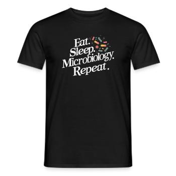 Microbiologiste Microbiologie Laboratoire Biologie des staphylocoques - T-shirt homme - noir - Devant - AI Model Male 178 light (178cm)