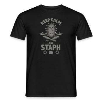 Microbiologist Microbiology Lab Staph Biology - Men's T-Shirt - black - Front - AI Model Male 178 light (178cm)