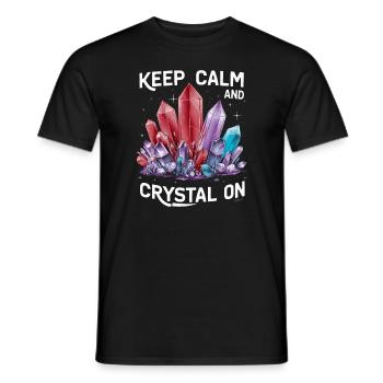 Crystal Healing Crytal Crystals and Stones - Men's T-Shirt - black - Front - AI Model Male 178 light (178cm)