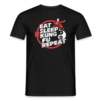 Kung Fu Chinese Kung Fu Asian Kung Fu - Men's T-Shirt - black - Front - AI Model Male 178 light (178cm)