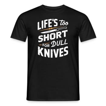 Knife Collector Knife Collection Hunting Fishing - Männer T-Shirt - Schwarz - Vorne - AI Model Male 178 light (178cm)