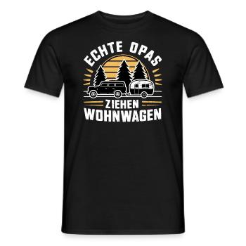 Camping Opa - Männer T-Shirt - Schwarz - Vorne - AI Model Male 178 light (178cm)