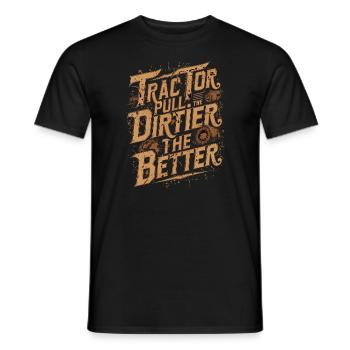 Tracteur tirant Tracteur Tracteur Tracteur Ferme Électrique - T-shirt homme - noir - Devant - AI Model Male 178 light (178cm)