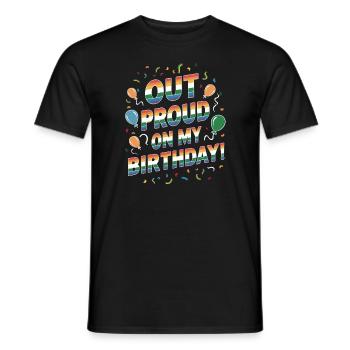 Naissancegay Gay Pride Drapeau Mois de la fierté Égalité des droits - T-shirt homme - noir - Devant - AI Model Male 178 light (178cm)