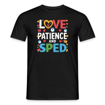 Sonderpädagogik-lehrer "sped Teacher Inclusion" - Men's T-Shirt - black - Front - AI Model Male 178 light (178cm)