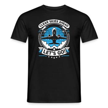 Air Traffic Controller Aircraft Flight Service - Men's T-Shirt - black - Front - AI Model Male 178 light (178cm)