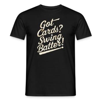 Cartes de baseball Joueur de baseball Fan de baseball Cadeau - T-shirt homme - noir - Devant - AI Model Male 178 light (178cm)