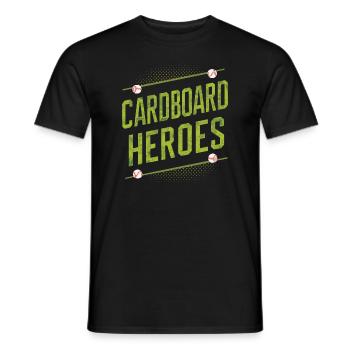 Cartes de Baseball joueur de Baseball Fan de Baseball cadeau - T-shirt homme - noir - Devant - AI Model Male 178 light (178cm)