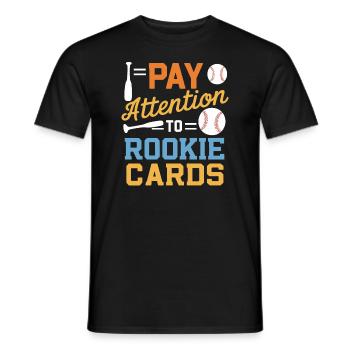 Cartes de Baseball joueur de Baseball Fan de Baseball cadeau - T-shirt homme - noir - Devant - AI Model Male 178 light (178cm)