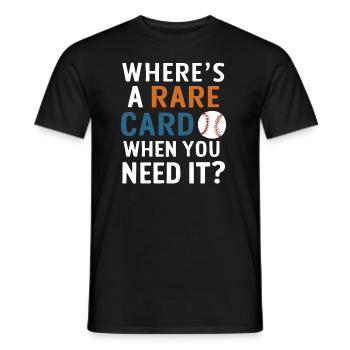 Cartes de Baseball joueur de Baseball Fan de Baseball cadeau - T-shirt homme - noir - Devant - AI Model Male 178 light (178cm)
