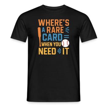 Cartes de Baseball joueur de Baseball Fan de Baseball cadeau - T-shirt homme - noir - Devant - AI Model Male 178 light (178cm)