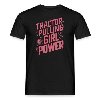 Tracteur tirant un tracteur Tracteur tirant un tracteur Power Farm - T-shirt homme - noir - Devant - AI Model Male 178 light (178cm)