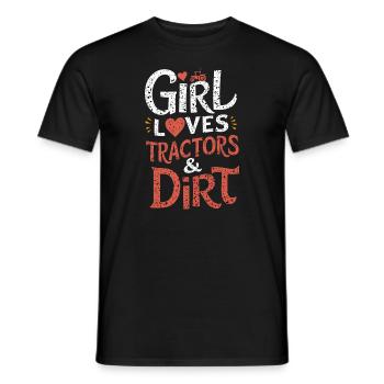 Tracteur tirant Tracteur Tracteur Tracteur Ferme Électrique - T-shirt homme - noir - Devant - AI Model Male 178 light (178cm)