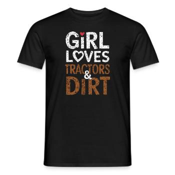 Tracteur tirant Tracteur Tracteur Tracteur Ferme Électrique - T-shirt homme - noir - Devant - AI Model Male 178 light (178cm)