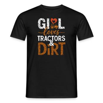 Tracteur tirant Tracteur Tracteur Tracteur Ferme Électrique - T-shirt homme - noir - Devant - AI Model Male 178 light (178cm)