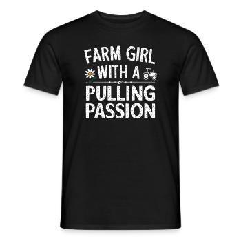 Tracteur tirant un tracteur Tracteur tirant un tracteur Power Farm - T-shirt homme - noir - Devant - AI Model Male 178 light (178cm)