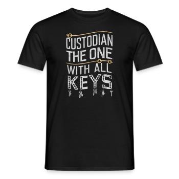 School administrators School staff Caretakers - Men's T-Shirt - black - Front - AI Model Male 178 light (178cm)