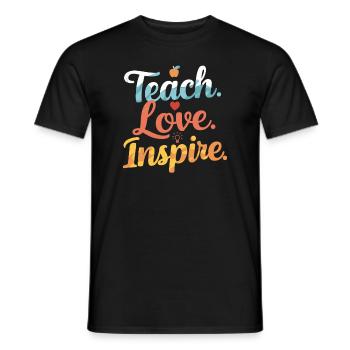 Sonderpädagogik-lehrer „sped Teacher Inclusion“ - Men's T-Shirt - black - Front - AI Model Male 178 light (178cm)