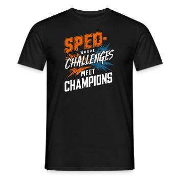 Sonderpädagogik-lehrer „sped Teacher Inclusion“ - Men's T-Shirt - black - Front - AI Model Male 178 light (178cm)