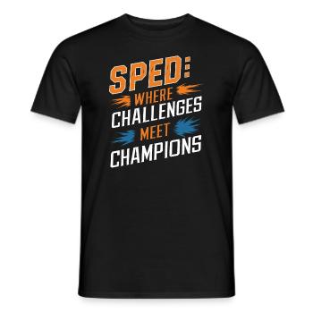 Sonderpädagogik-lehrer „sped Teacher Inclusion“ - Men's T-Shirt - black - Front - AI Model Male 178 light (178cm)