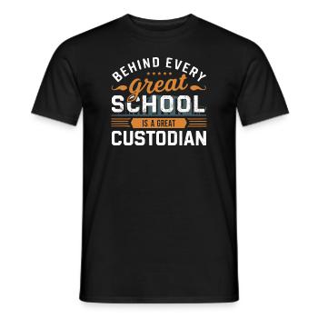 School administrators School staff Caretakers - Men's T-Shirt - black - Front - AI Model Male 178 light (178cm)