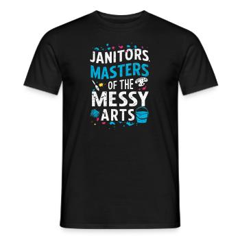 School administrators School staff Caretakers - Men's T-Shirt - black - Front - AI Model Male 178 light (178cm)