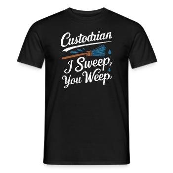 School administrators School staff Caretakers - Men's T-Shirt - black - Front - AI Model Male 178 light (178cm)