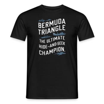 Mysterious disappearances in the Bermuda Triangle - Men's T-Shirt - black - Front - AI Model Male 178 light (178cm)