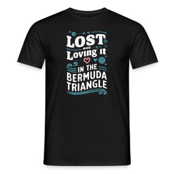Mysterious disappearances in the Bermuda Triangle - Men's T-Shirt - black - Front - AI Model Male 178 light (178cm)