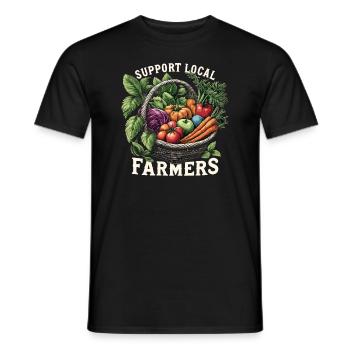 Marché fermier Agriculture Alimentation - T-shirt homme - noir - Devant - AI Model Male 178 light (178cm)