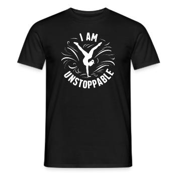 Cartwheeling Gymnastique Gymnaste Costume Roue de charrette - T-shirt homme - noir - Devant - AI Model Male 178 light (178cm)