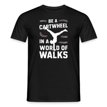 Cartwheeling Gymnastique Gymnaste Costume Roue de charrette - T-shirt homme - noir - Devant - AI Model Male 178 light (178cm)