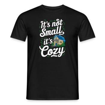 Rolling Tiny House Minimalist Lifestyle - Men's T-Shirt - black - Front - AI Model Male 178 light (178cm)