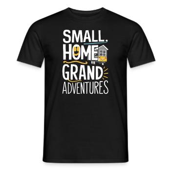 Rolling Tiny House Minimalist Lifestyle - Men's T-Shirt - black - Front - AI Model Male 178 light (178cm)