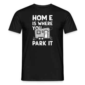 Rolling Tiny House Minimalist Lifestyle - Men's T-Shirt - black - Front - AI Model Male 178 light (178cm)