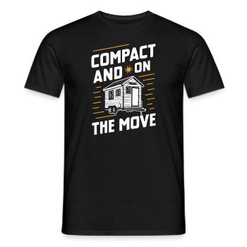 Rolling Tiny House Minimalist Lifestyle - Men's T-Shirt - black - Front - AI Model Male 178 light (178cm)