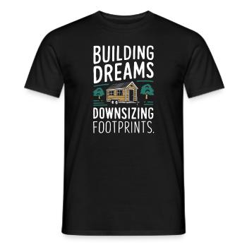 Rolling Tiny House Mode de vie minimaliste - T-shirt homme - noir - Devant - AI Model Male 178 light (178cm)